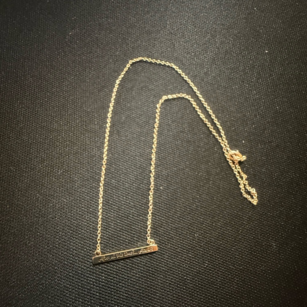 Elegant Gold Bar Necklace